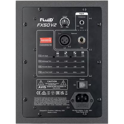 Fluid Audio FX50 V2 Active 5” Two-Way Studio Reference Monitor in Black