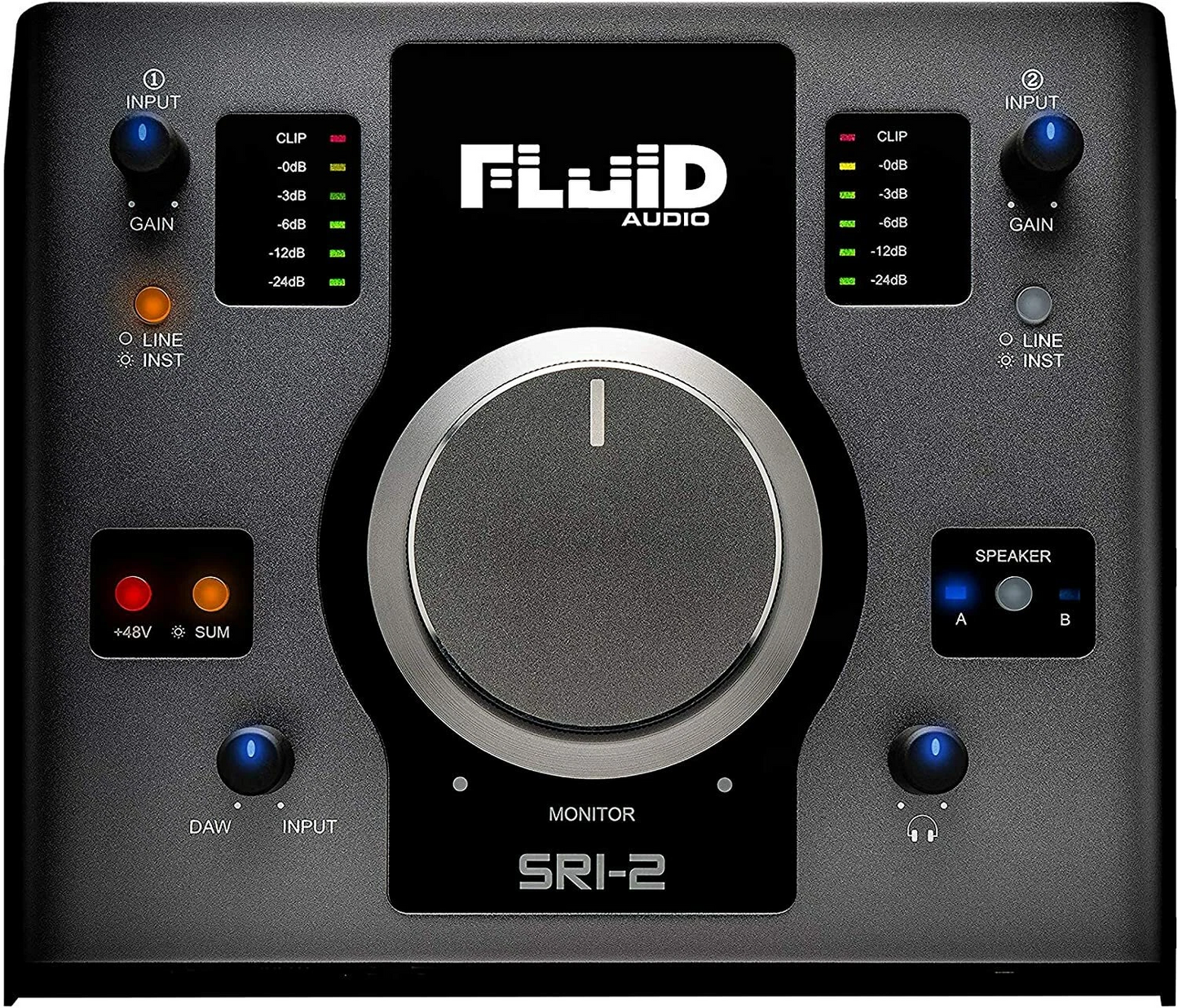 Fluid Audio SRI2 2 in / 2 out Interface with Monitor Control
