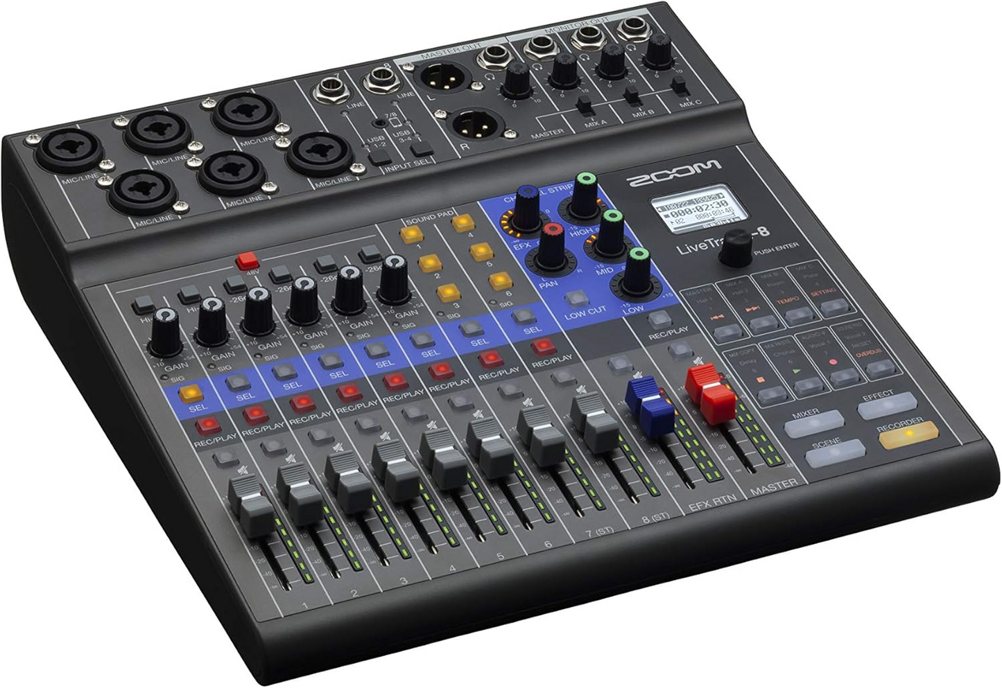 Zoom LiveTrak L8 Digital Podcast Mixer and Recorder