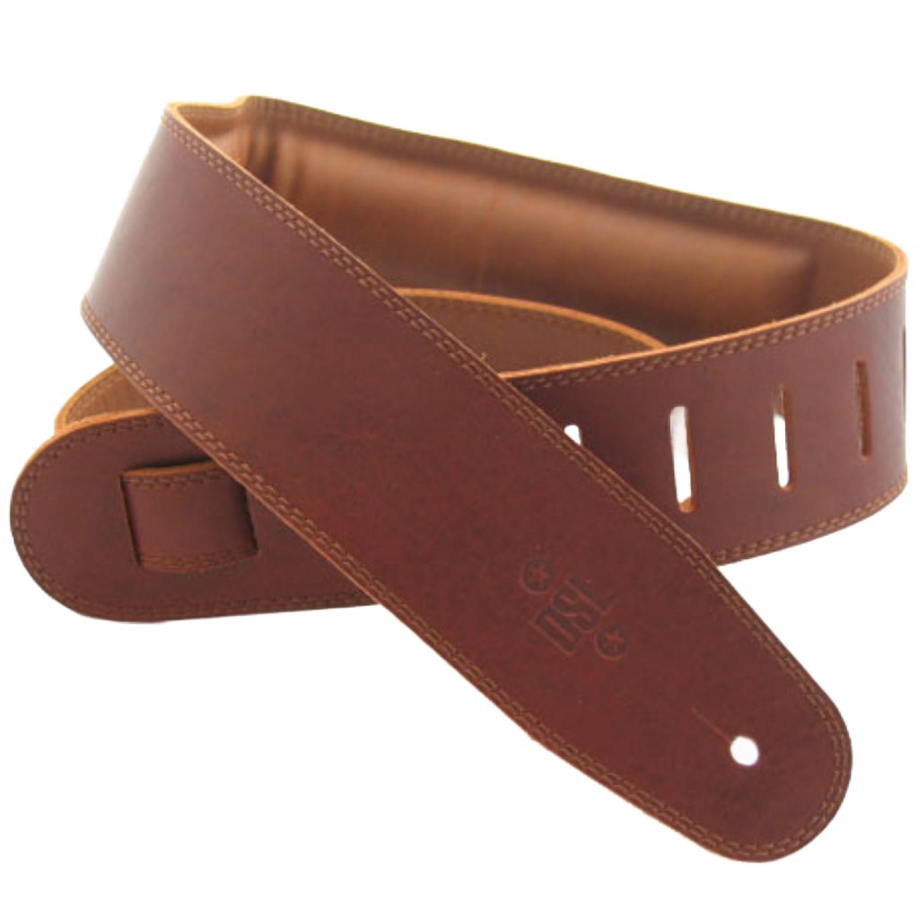 DSL 2.5" Padded Garment Strap in Maroon & Brown