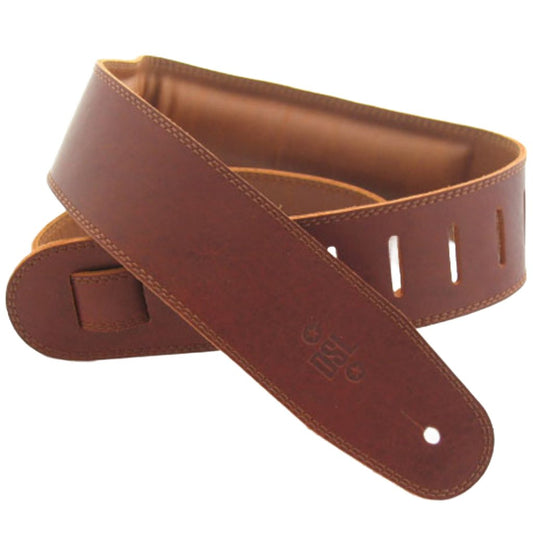 DSL 2.5" Padded Garment Strap in Maroon & Brown