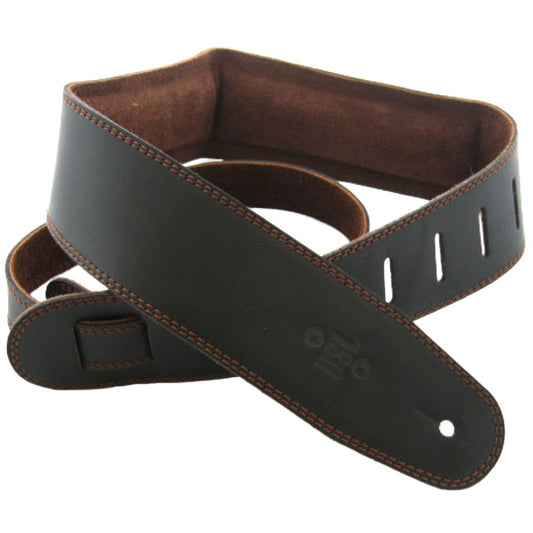 DSL 2.5" Padded Suede Strap in Black & Brown