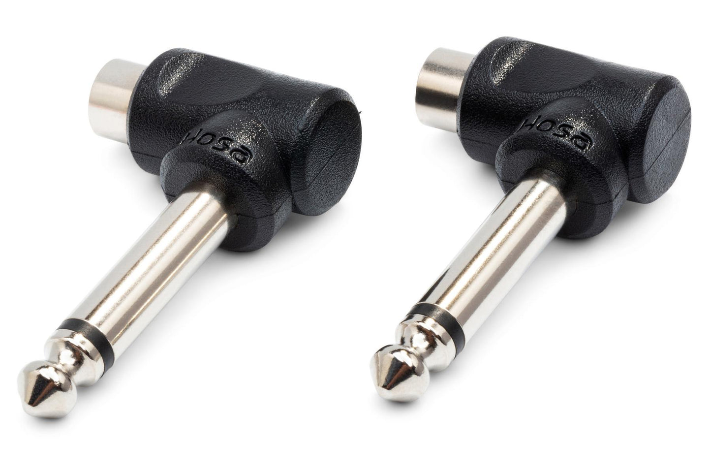 HOSA GPR123 Right Angle Adapters RCA To 1/4" TS