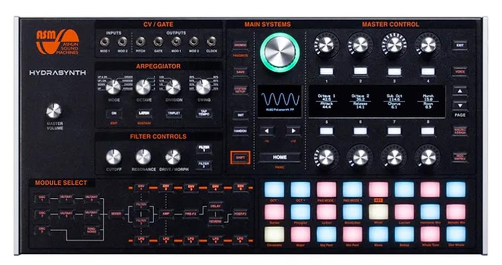 Ashun Sound Machines Hydrasynth Desktop and Rack Synthesizer