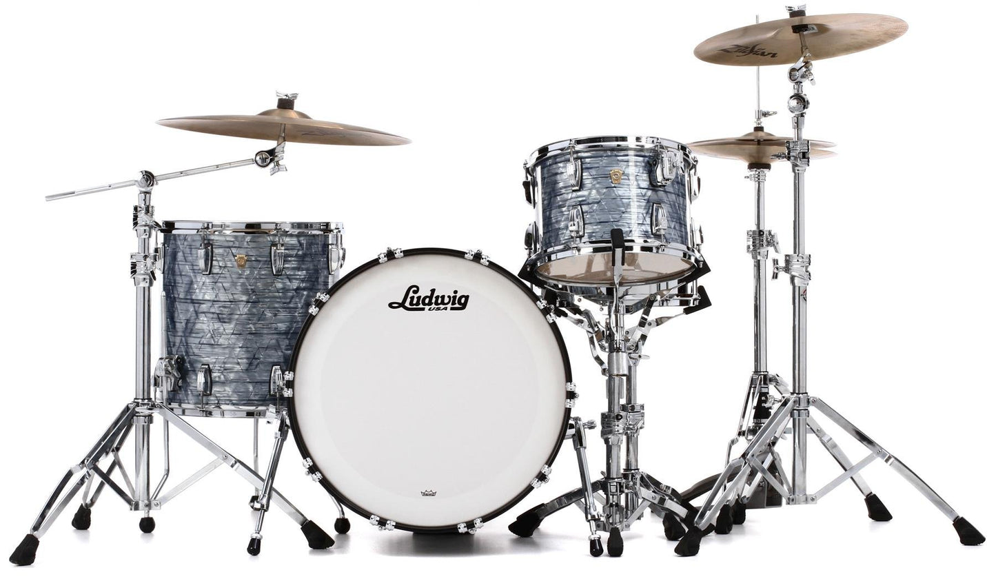 Ludwig Classic Maple Downbeat 3 Piece Shell Pack in Sky Blue