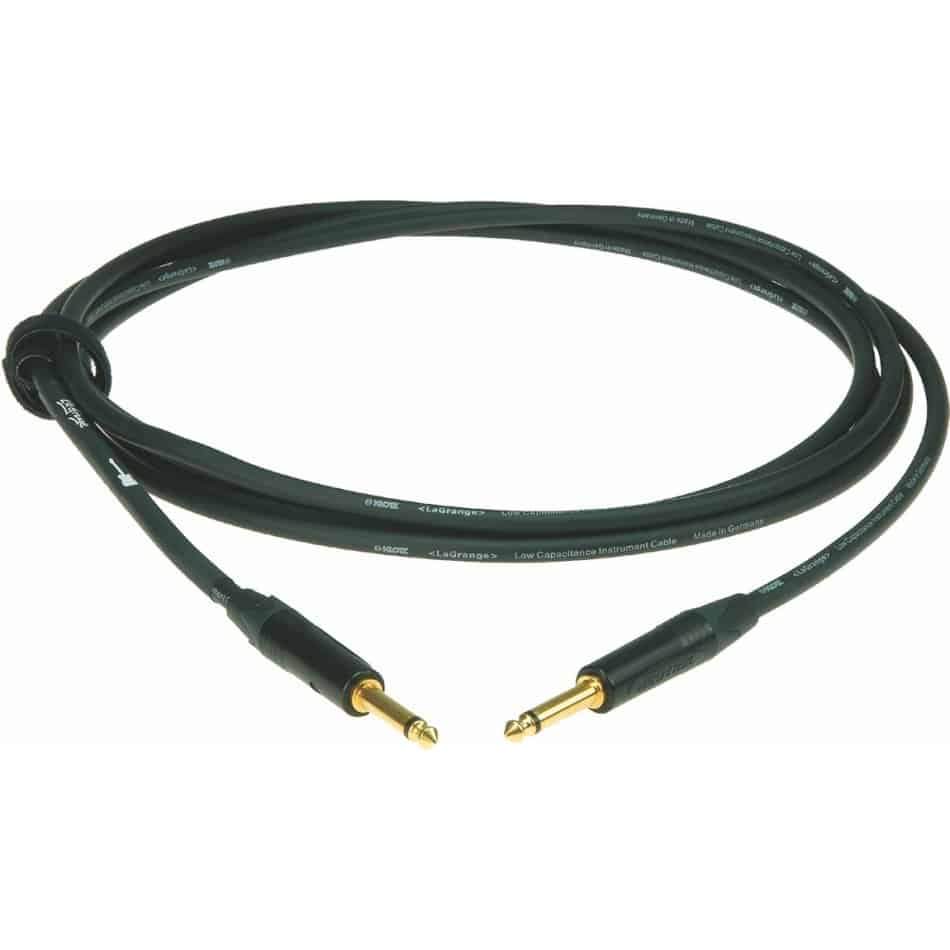 Klotz LaGrange 3m Jack & Jack Gold Tip Guitar Cable in Black
