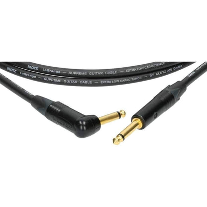 Klotz LaGrange 6m Jack & Angled Jack Guitar Cable in Black