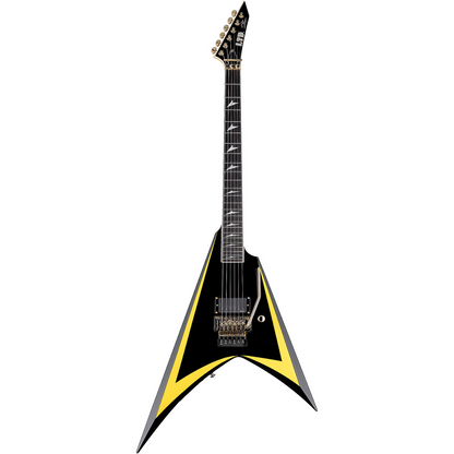 ESP LTD Alexi Laiho Arrowhead SE 20th Anniversary Electric Guitar in Black with Yellow Bevel