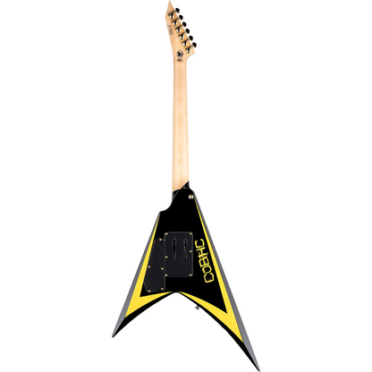 ESP LTD Alexi Laiho Arrowhead SE 20th Anniversary Electric Guitar in Black with Yellow Bevel