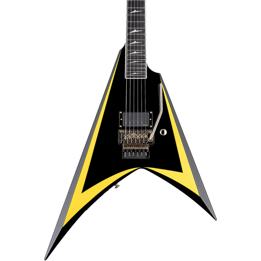 ESP LTD Alexi Laiho Arrowhead SE 20th Anniversary Electric Guitar in Black with Yellow Bevel