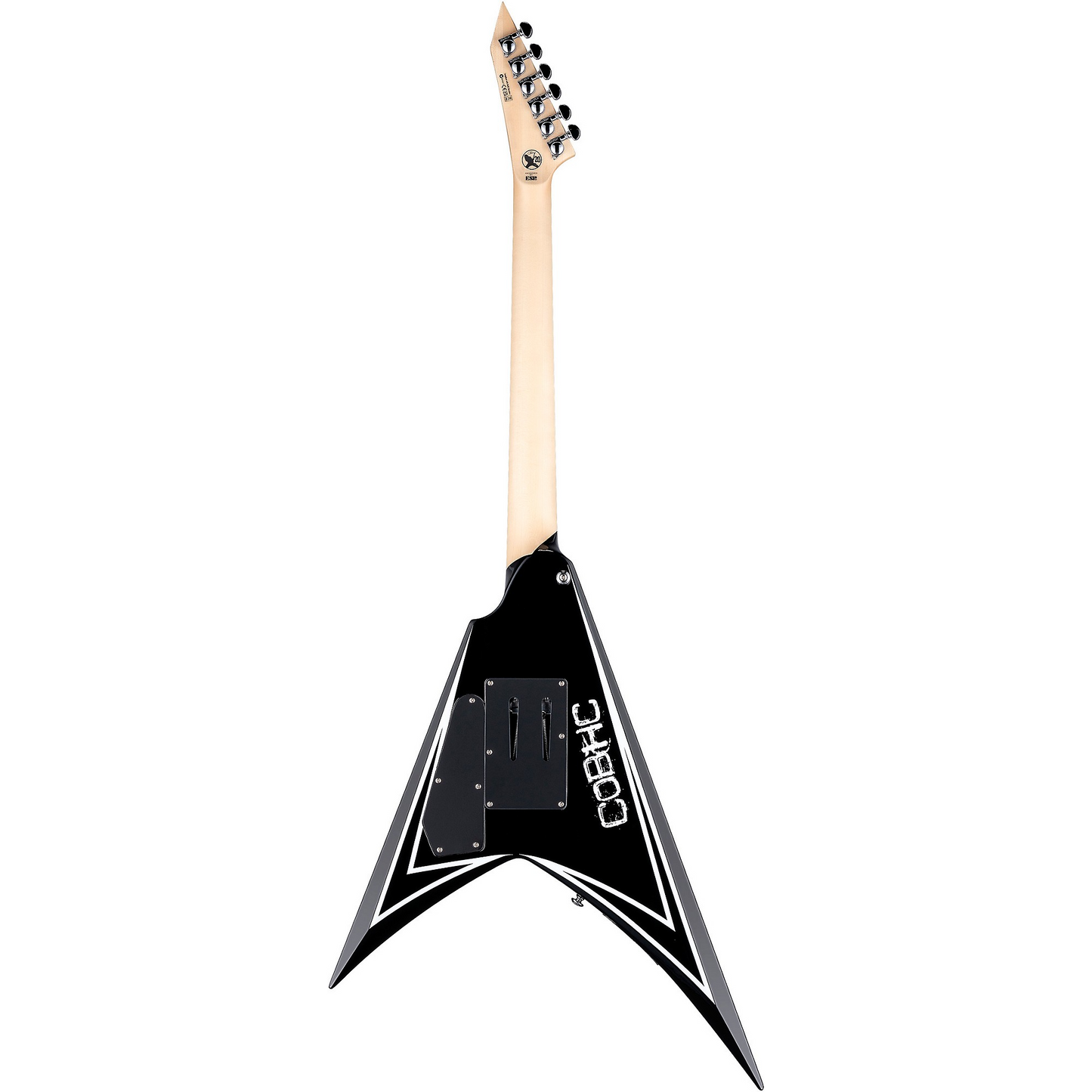 ESP LTD Alexi Laiho Sawtooth SE 20th Anniversary Electric Guitar in Black with White Pinstripe