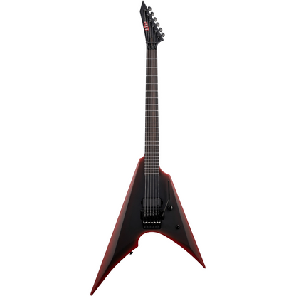 ESP LTD Arrow Black Metal Electric Guitar in Black Red Burst Satin