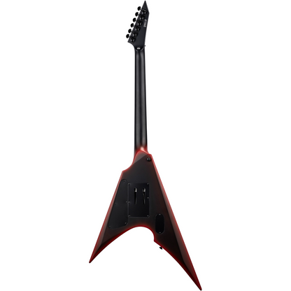 ESP LTD Arrow Black Metal Electric Guitar in Black Red Burst Satin