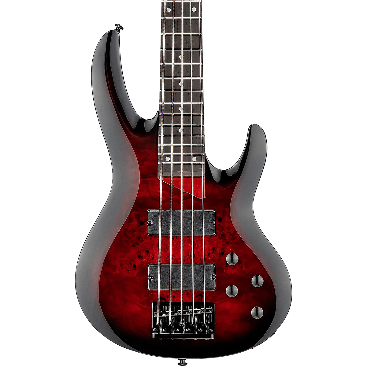 ESP LTD B 205 DX 5-String Electric Bass Guitar in Red Burst