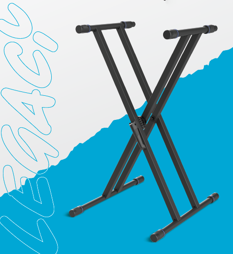 Legacy Double X Keyboard Stand - Adjustable Heavy-Duty (LEG-KEY-STAND-PREMUM)