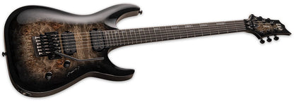 ESP LTD H 1001FR Burled Poplar Top in Black Natural Burst