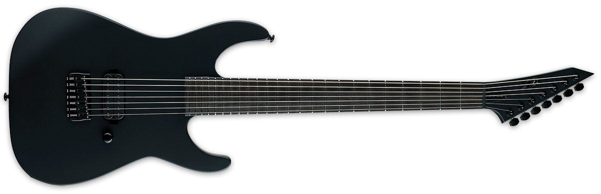 ESP LTD M 7HT Baritone Black Metal 7 String in Black Satin