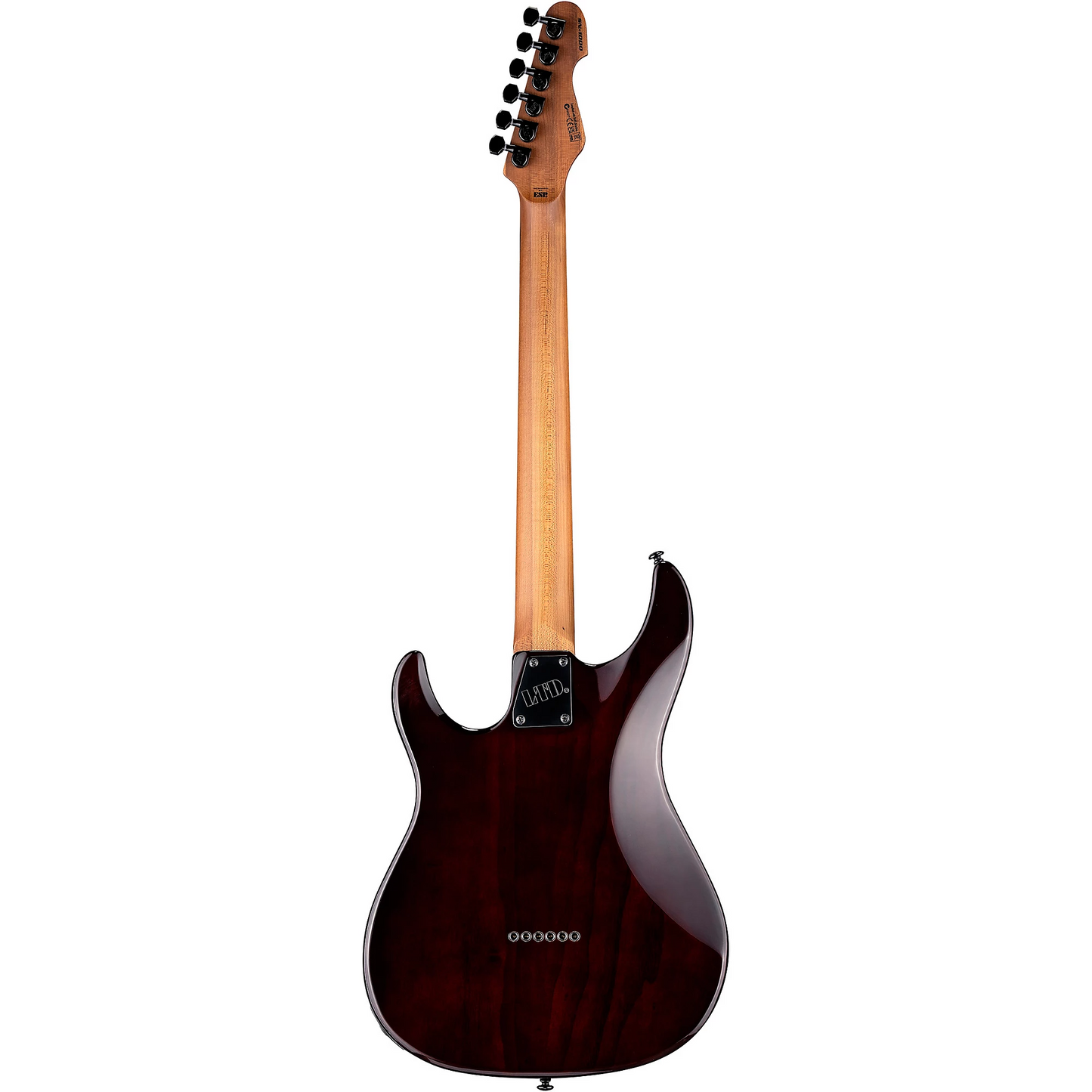 ESP LTD Snapper 1000 HT QM Electric Guitar in Dark Brown Sunburst