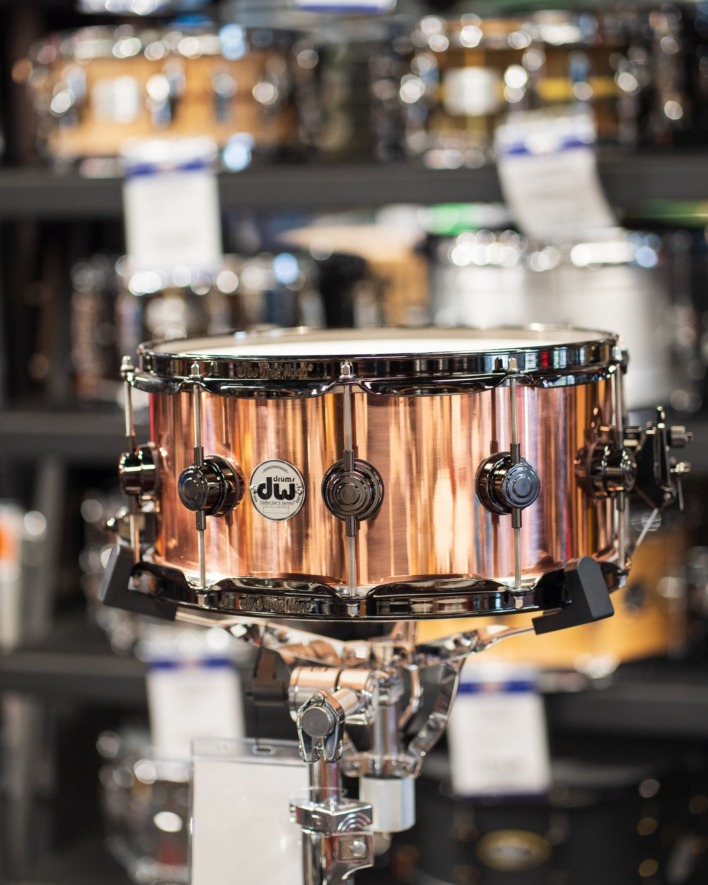 DW Collectors 3mm Copper Snare Drum 14x6.5 Black Nickel Hardware Snare Drum