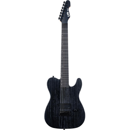 ESP LTD TE-1007 Baritone 7 String Electric Guitar in Black Blast