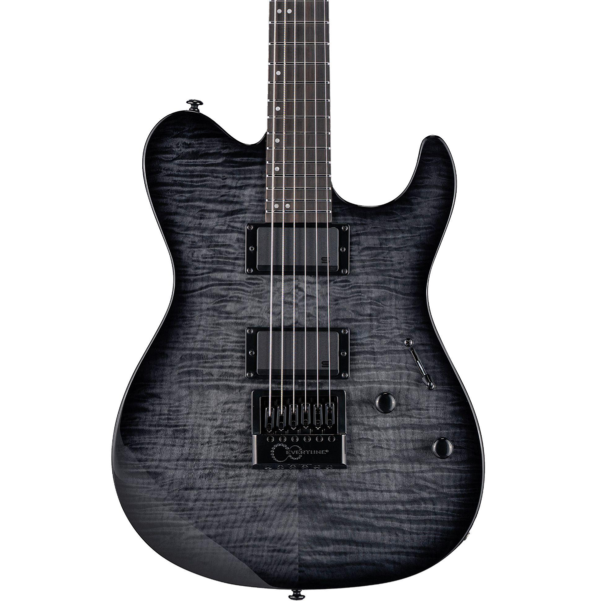 ESP LTD TH 1000 Evertune FM Electric Guitar in See Thru Black Sunburst