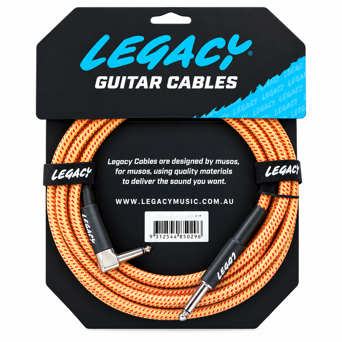 Legacy Instrument Cable Braided Cable (Tweed) - Straight/Right Angle - 20ft