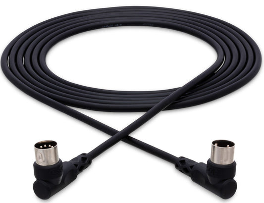 HOSA MID310RR MIDI Cable Right Angle 5 Pin DIN to Same 10Ft