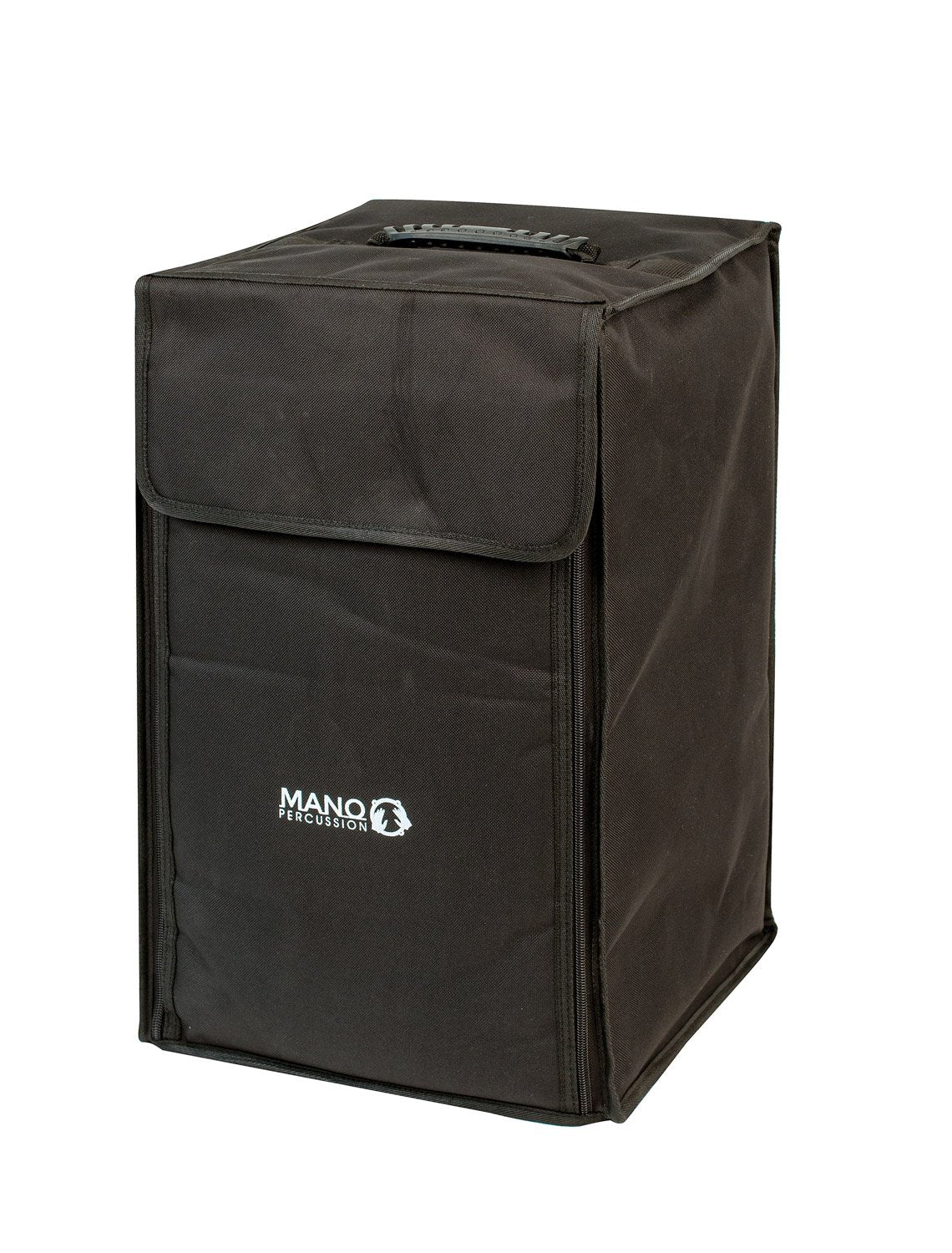 Mano Percussion Wooden Cajon in Natural and Striped Ebony Veneer Front