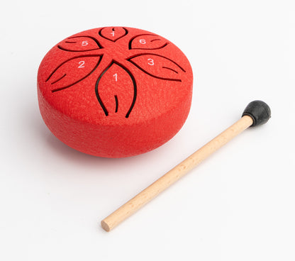 Mano Percussion 3" Tongue Drum in Red