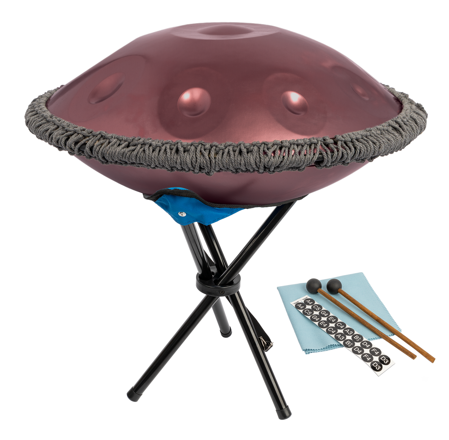 Mano Percussion ManoPan 10-Note Handpan in Purple with Worn Gold Effect