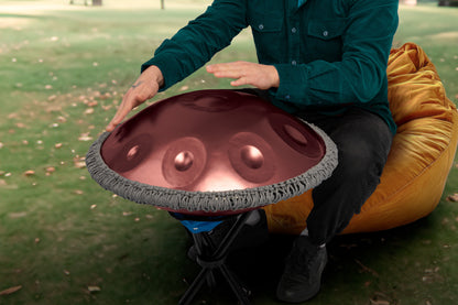Mano Percussion ManoPan 10-Note Handpan in Purple with Worn Gold Effect