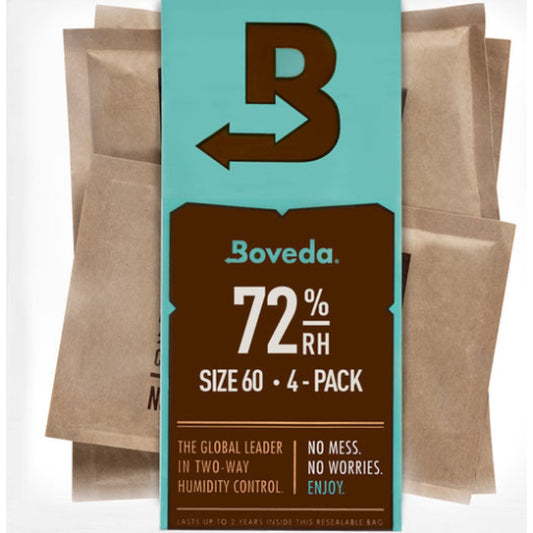 Boveda Case Seasoning 72% RH Size 60 Set of 4 Packets
