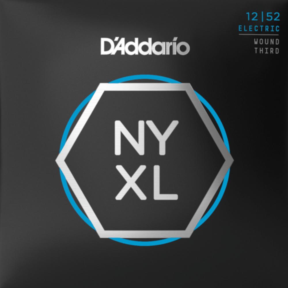D'Addario NYXL1252W Light Wound 3rd Electric Guitar Strings 12-52 Gauge