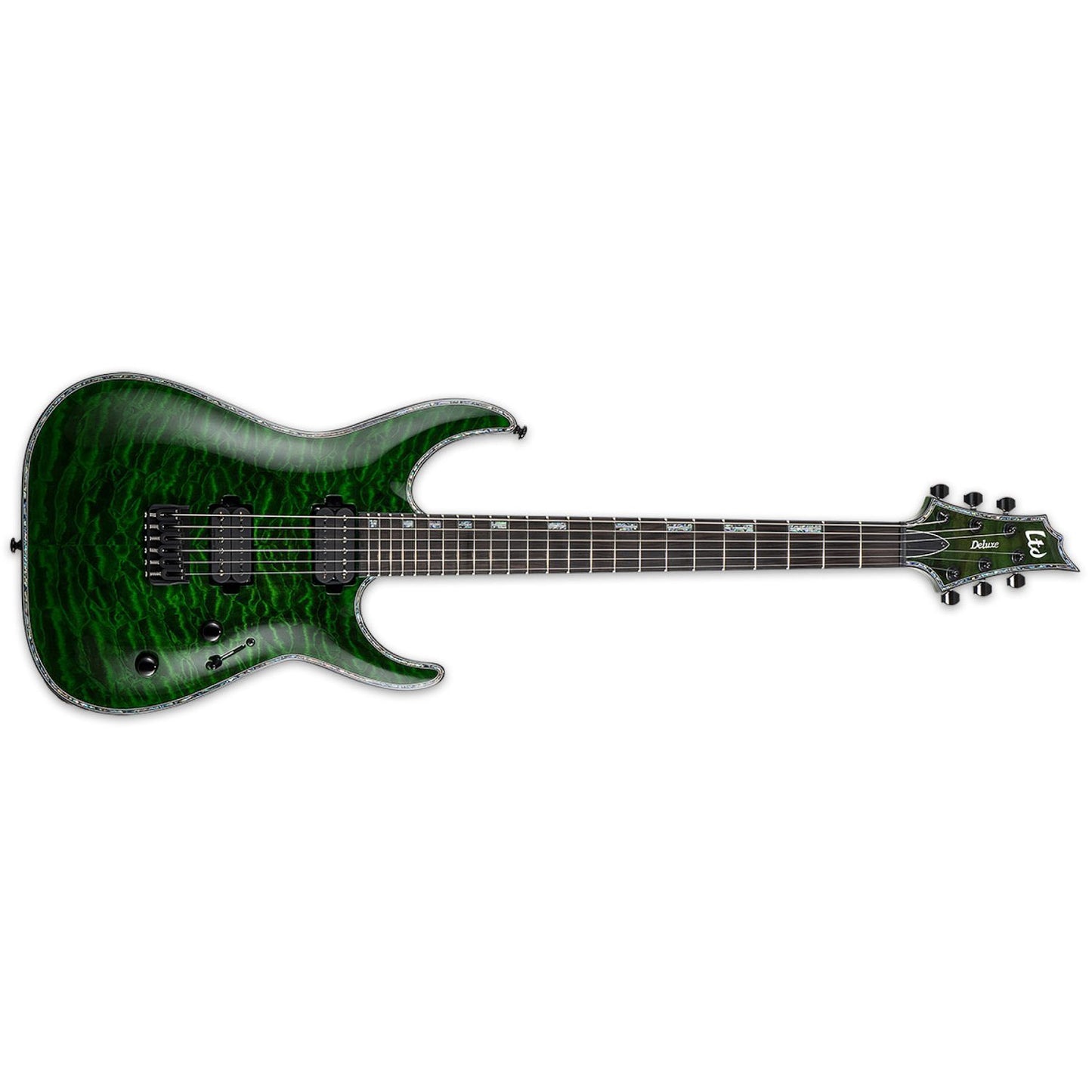 ESP LTD H 1001QM Electric Guitar in See Thru Green