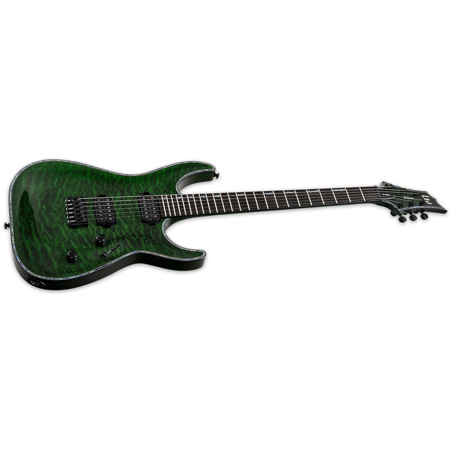ESP LTD H 1001QM Electric Guitar in See Thru Green