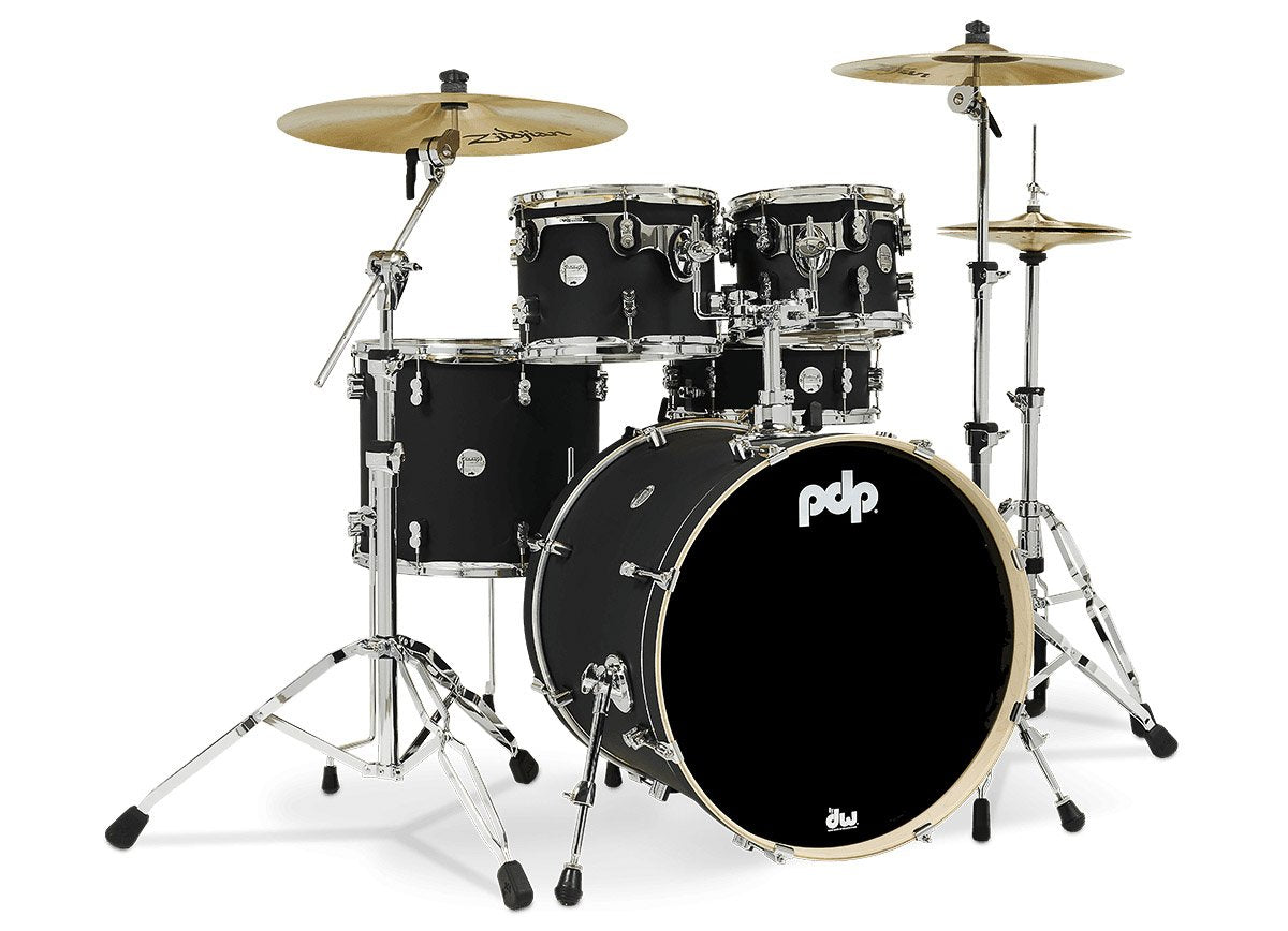 PDP Concept Maple 22 5 Piece Shell Pack in Satin Black