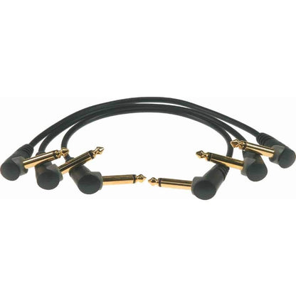 Klotz Pedal Patcher 60cm Angled Jacks x 3 Patch Cable in Black