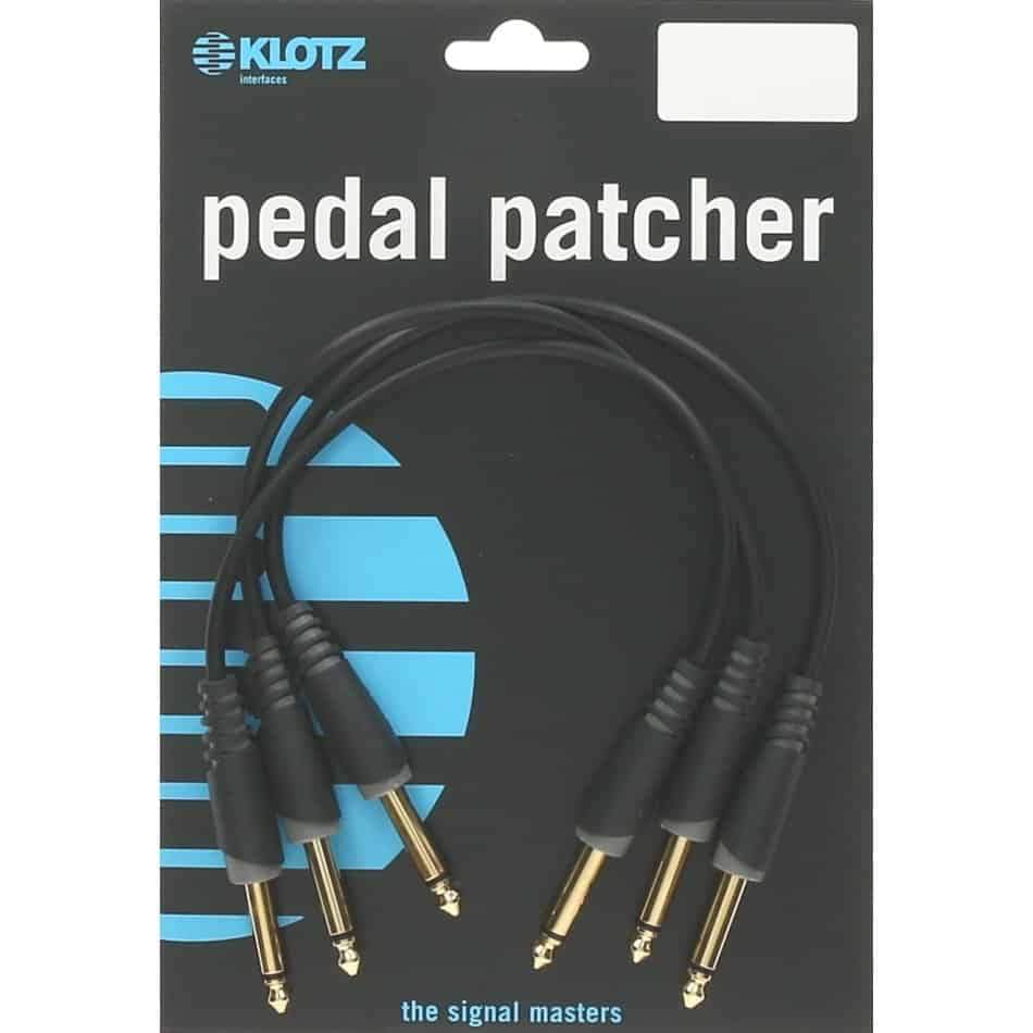 Klotz Pedal Patcher 60cm Patch Cable x 3 in Black
