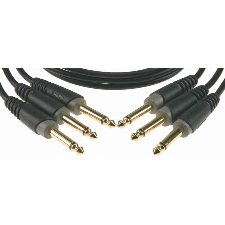 Klotz Pedal Patcher 90cm Patch Cable x 3 in Black