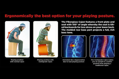 Pearl Percussion Centigrade Cajon in Mango Cherry Burst