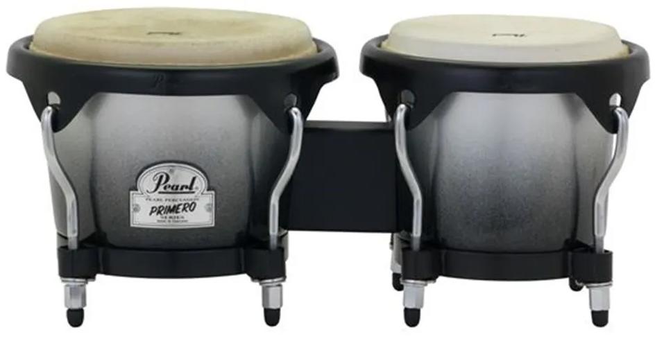 Pearl Percussion Primero Series Fibre 6" and 7" Bongos in Carbon Vapour