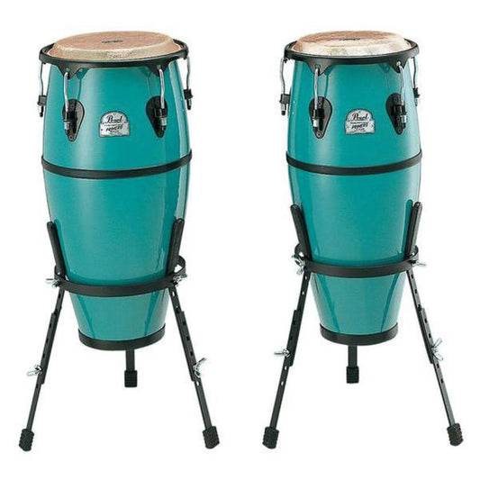 Pearl Percussion Primero Series Fibre 10" & 11" Conga Set in Deco Blue