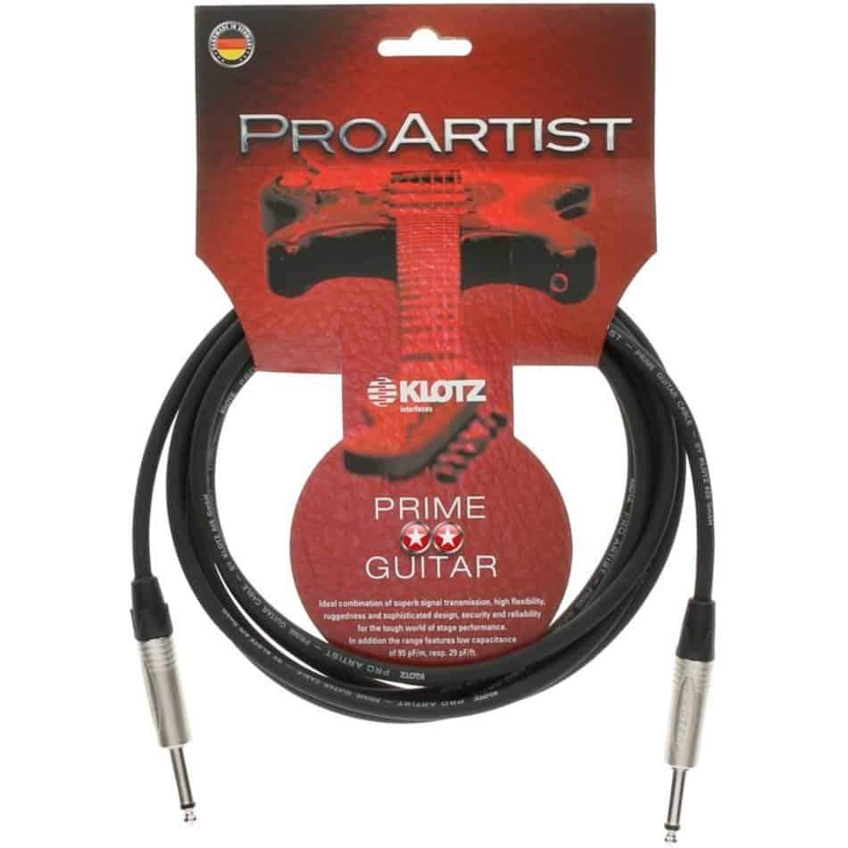 Klotz PRO ARTIST 6m Guitar Cable in Black