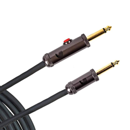 D'Addario Planet Waves 20' Circuit Breaker Straight Plug Latching Switch Instrument Cable in Black