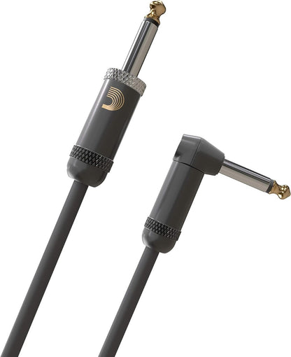 D'Addario Planet Waves 10' American Stage Instrument Straight Right Angle Cable in Black