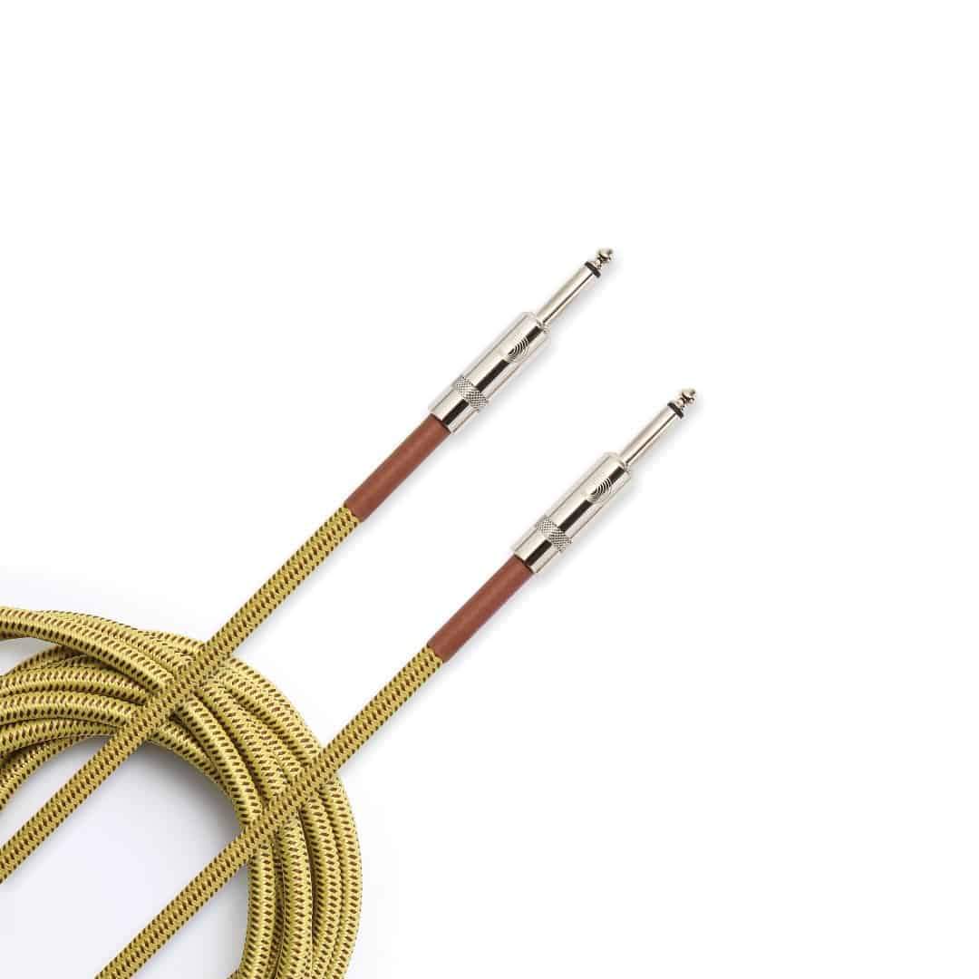 D'Addario Custom Series 20' Braided Instrument Cable in Tweed