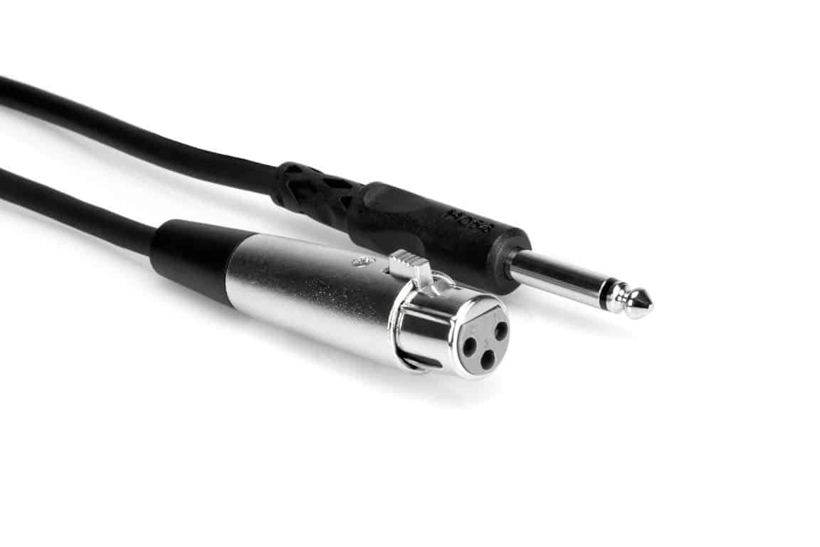 HOSA PXF102 Unbalanced Interconnect Cable XLR3F to 1/4" TS 2Ft