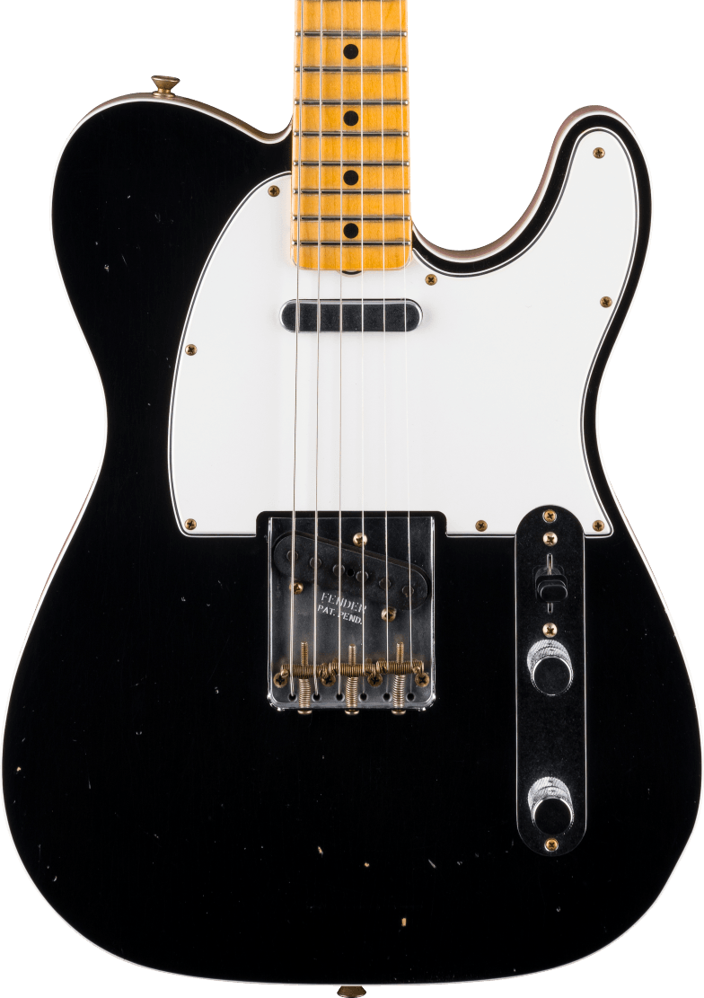 Fender Custom Shop Masterbuilt Dennis Galuszka 1967 Telecaster Journeyman in Black Top/Shell Pink Back