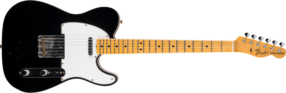 Fender Custom Shop Masterbuilt Dennis Galuszka 1967 Telecaster Journeyman in Black Top/Shell Pink Back