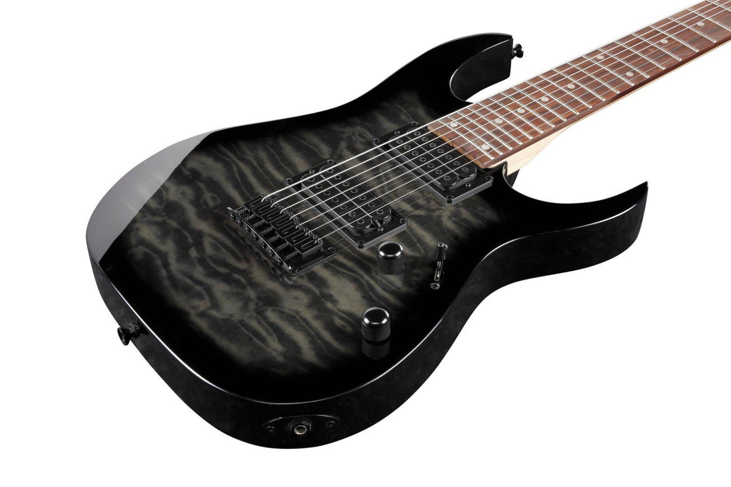 Ibanez GRG7221QA 7 Strings Electric Guitar in Transparent Black Sunburst